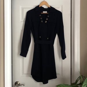 Calvin Klein navy dress.
